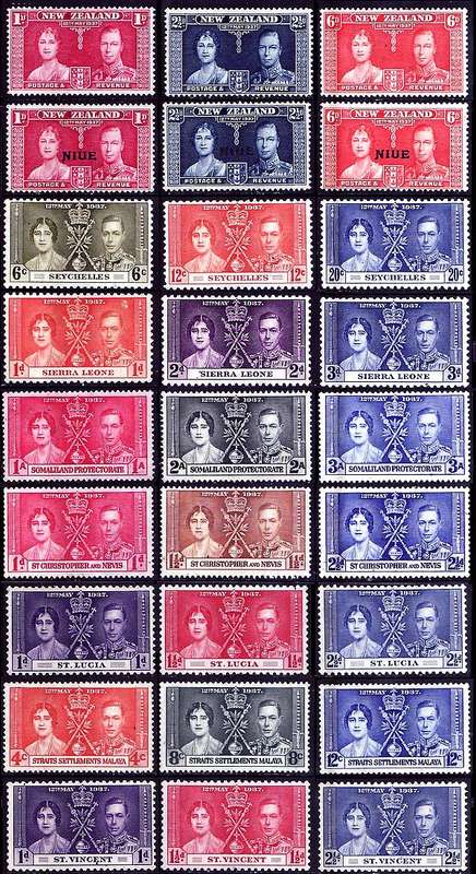 VERY LATE LISTING - 46  Colonial Countries - SOLD AS ONE LOT - ALL MINT Coronation of KGVI -1937