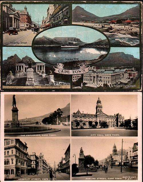 2x Rare Multiview Vintage Postcards - Cape Town circa 1915