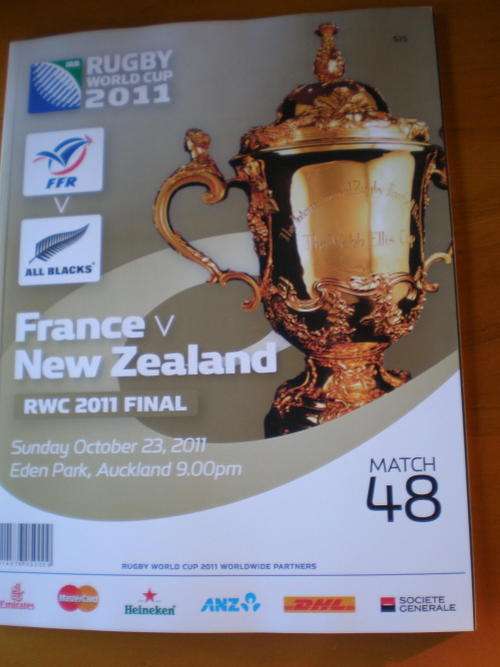 2011 New Zealand v France - World Cup Final Programme
