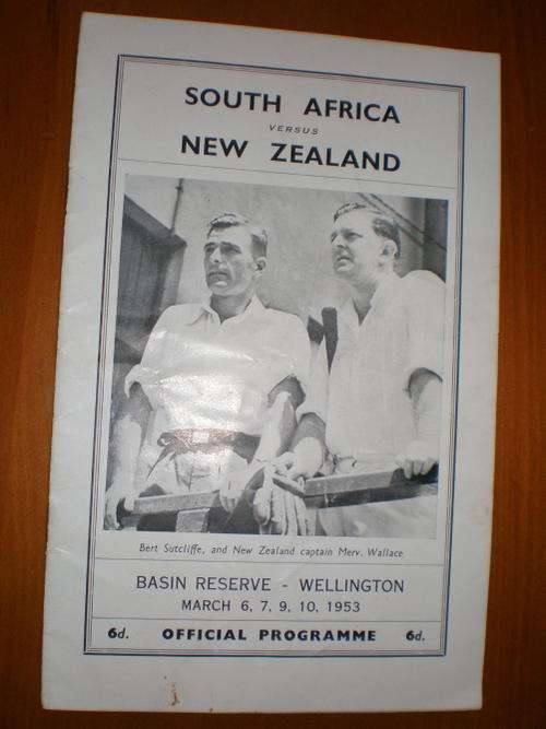 1953 New Zealand v South Africa - 1st Test @ Wellington******Rare Cricket Programme******