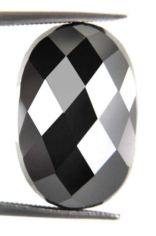 **Brilliant cut** RARE, Certified - 3.75 carat Loose Natural Oval cut Black DiAmOnD - Dont Miss it!