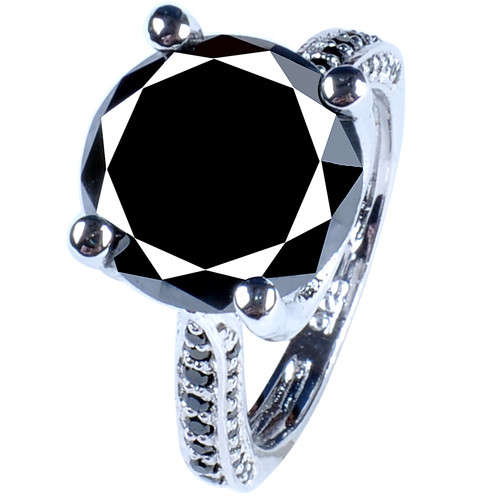 **APPRAISED $4700 - R43 240** STUNNING 5.65 NATURAL COLOUR ENHANCED BLACK DIAMOND RING SIZE 8 US