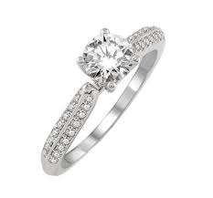H-I/ VS1-VS2 1.00CT Brilliant Round VG cut Solid 14kt White Gold GENUINE Moissanite ring