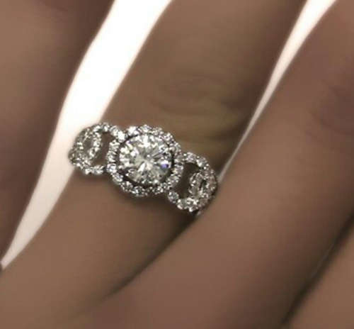 D-F VS1 3.00CT 14kt W/Gold FOREVER BRILLIANT MOISSANITE On SALE now