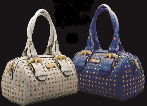 FREE SOLITAIRE ENGAGEMENT RING! STUDDED LEATHER LOOK HANDBAGS - HIGH QUALITY & 4 AVAILABLE