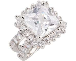 Clear Swarvoski crystal wedding ring size 7