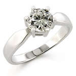 STUNNING ENGAGEMENT RING 0.5ctw CZ Diamond clad in 18ct white gold size 7