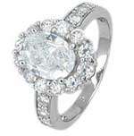 ***R1300.00*** SOLID thick .925 sterling silver 1.23ctw Engagement ring MUST HAVE R1 NO RES