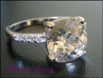 SIZE 7 / 8 / 9 / 10 - 24KT GOLD OVERLAY 3.00CT CZ DIAMOND RING ***FREE EARRINGS**!!!
