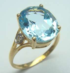 **R2999.00** VALUE STUNNING 3.80CT 10KT solid GOLD Topaz & Diamond ring size 7