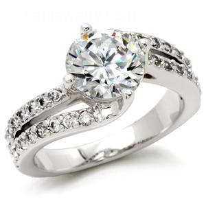 **FREE STAINLESS STEEL WATCH** 2.00CT CZ DIAMOND ENGAGEMENT RING 24KT GOLD OVERLAY