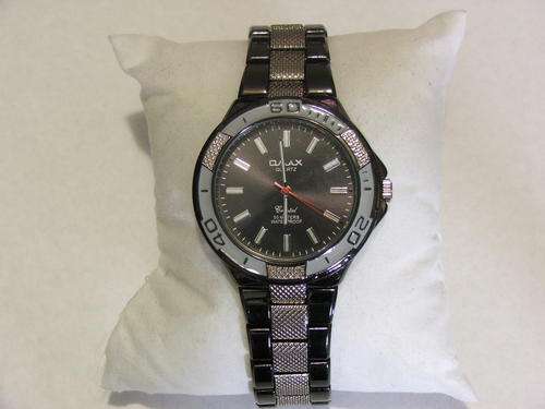 ***MAGNIFICENT!!!***SILVER AND GUN SMOKE WATCH FROM THE OMAX COLLECTION!!!