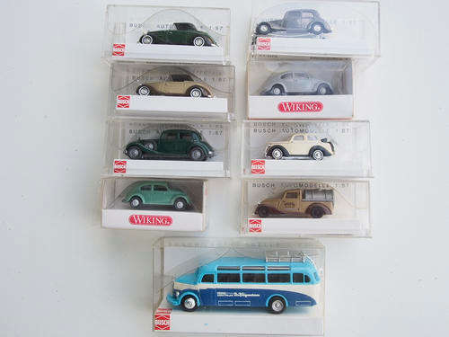 Wiking & Busch HO scale model cars