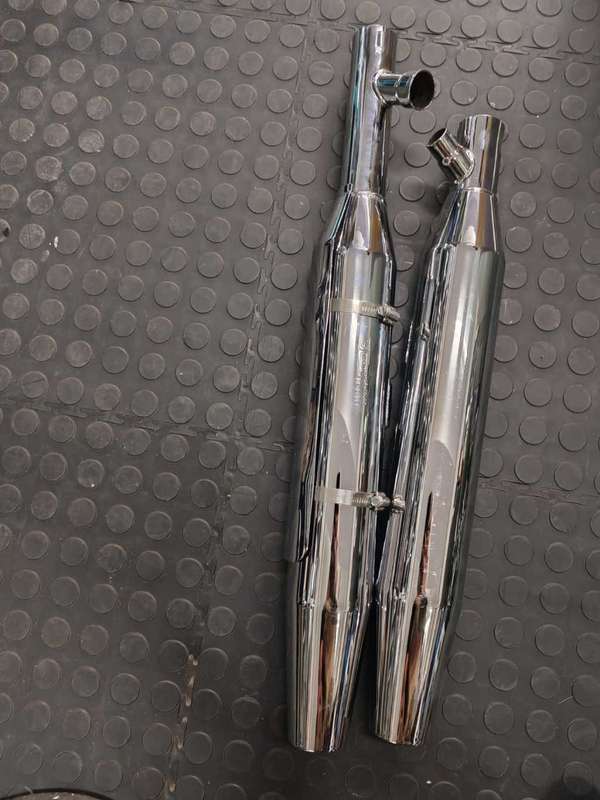 Harley Davidson Exhaust Pipe Shotgun Style Slash Out Pipes for FXST