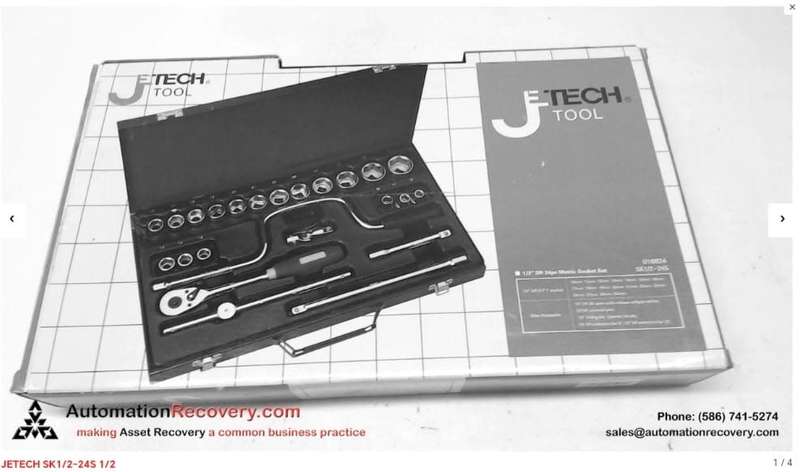 JETECH SK1/2-24 S 1/2` DR 24 PIECE METRIC SOCKET SET IN METAL CASE