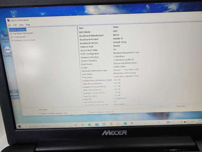 Mecer 14` NoteBook Laptop, i3 10Gen, 4GB Ram, Model SF40IL6