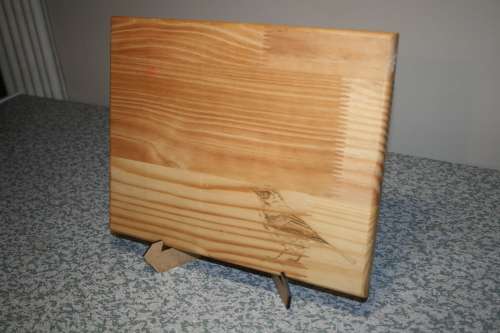 Pine Serving/Cutting board with bird