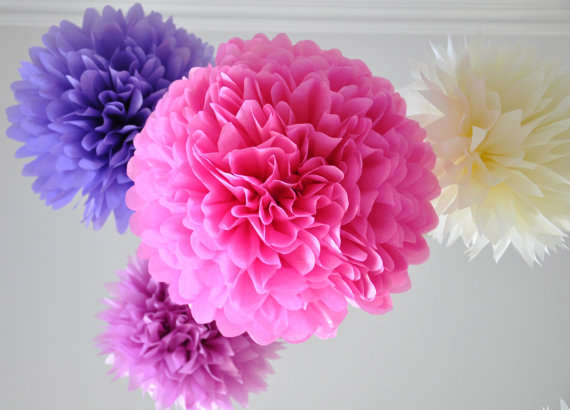 Missimagpie Tissue Pom Poms 35cm KIT of 10