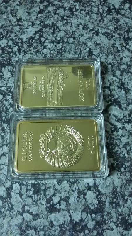 Gold foil and 2 Gold clad bar