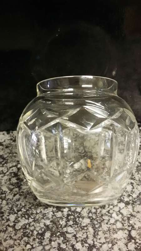 Crystal candle holder and sugar pot