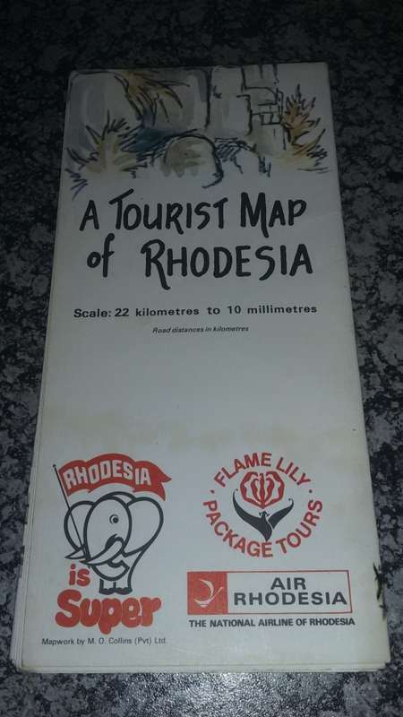Tourist map of Rhodesia