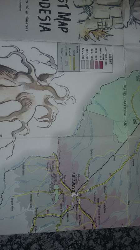 Tourist map of Rhodesia