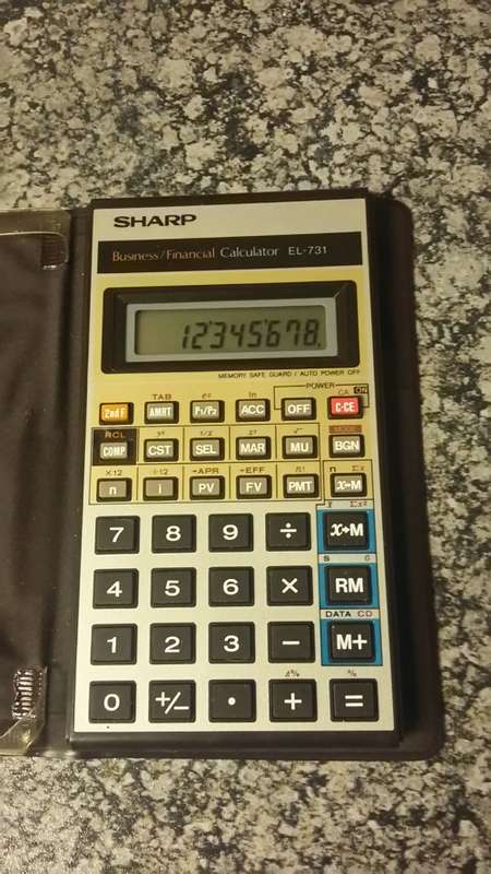 Sharp calculator and electronic organiser