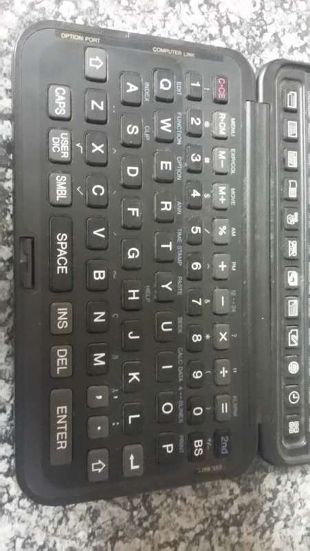 Sharp calculator and electronic organiser