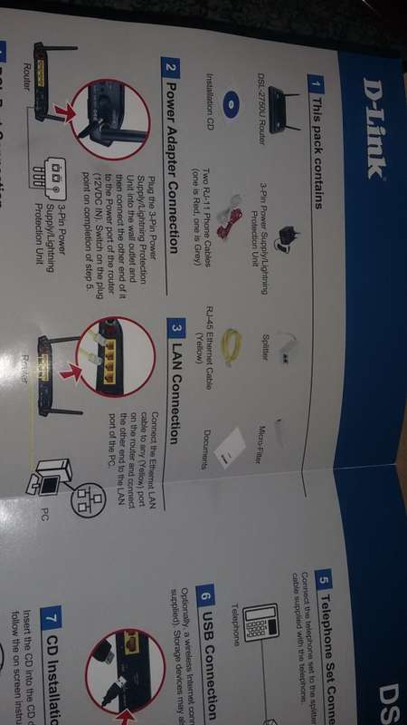 D-LINK DSL-2750U Wireless N ADSL2+ Wi-Fi Router with 3G Failover