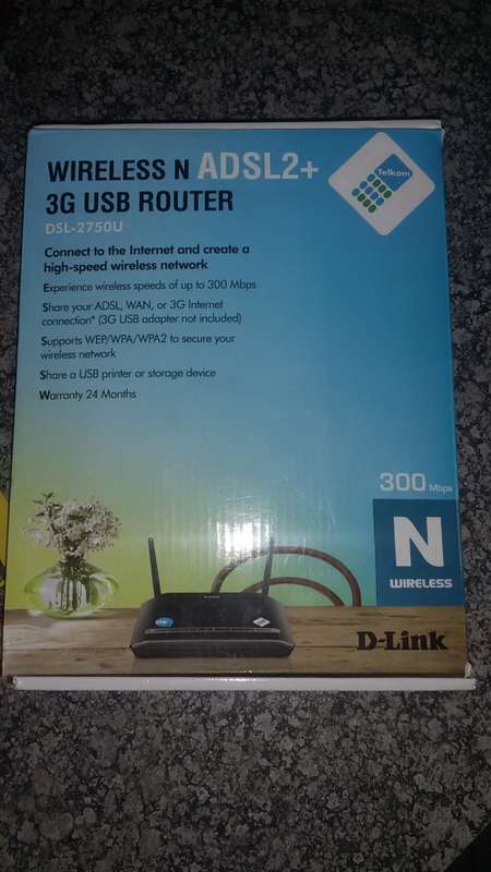 D-LINK DSL-2750U Wireless N ADSL2+ Wi-Fi Router with 3G Failover