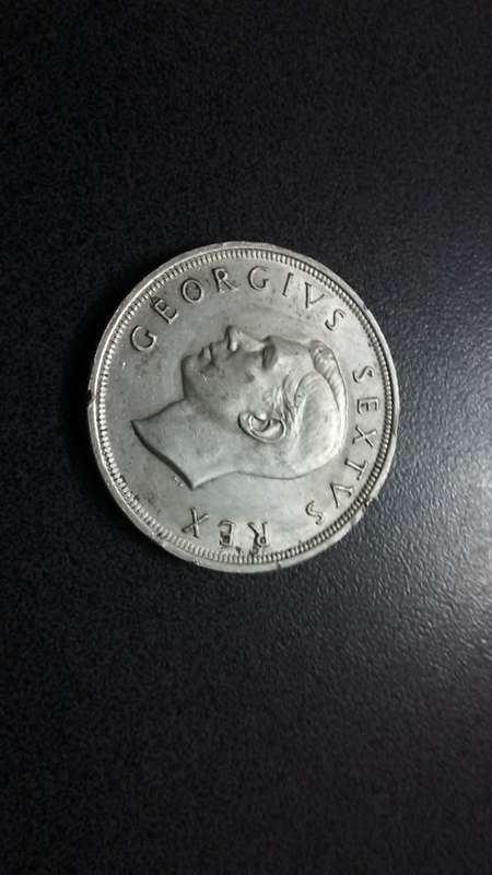 1952 George VI South African Silver 5 Shillings