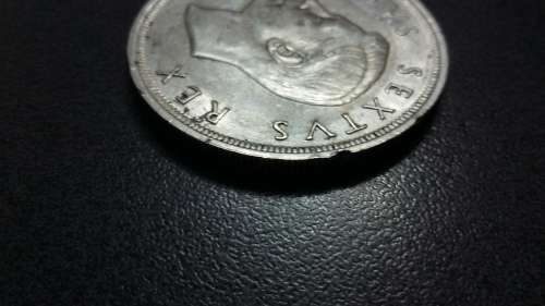 1952 George VI South African Silver 5 Shillings