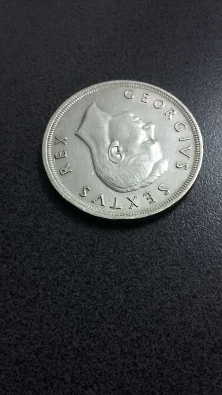 1952 George VI South African Silver 5 Shillings