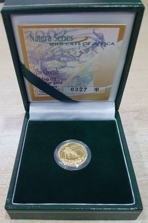 2002 Proof Natura Series#The Cheetah 1/10Oz 24Carat gold# Bid starts @R1!!
