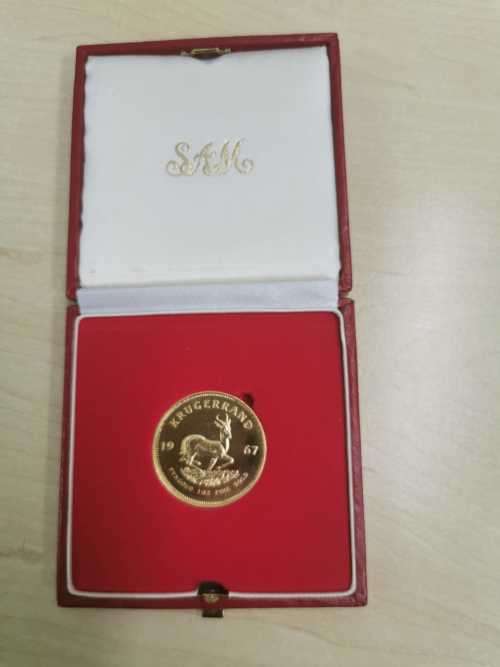1967 1oz Fine gold Krugerrand on Auction Now!!! Most Scarce COIN
