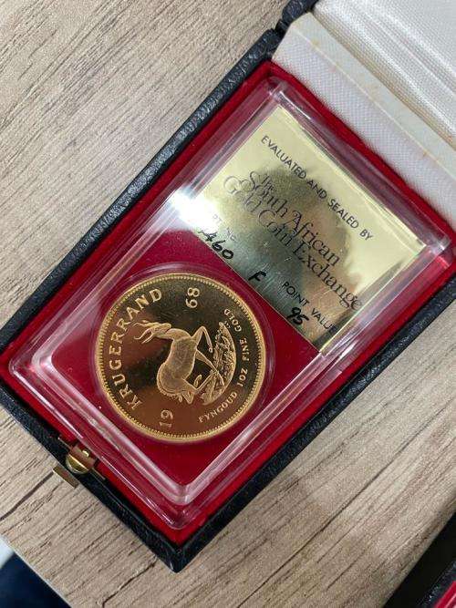 1968 Krugerrand Double Frosted 1oz Proof Gold SAGCE - Extremely RARE - Mintage Est: 500 - 1044