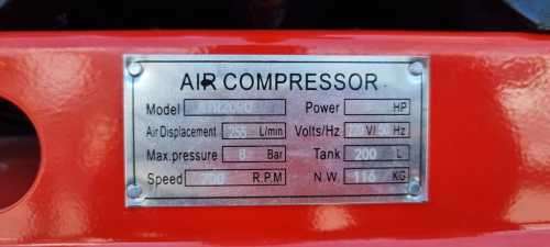 Air Compressor on Auction Now !!! Type:SY-200 2022