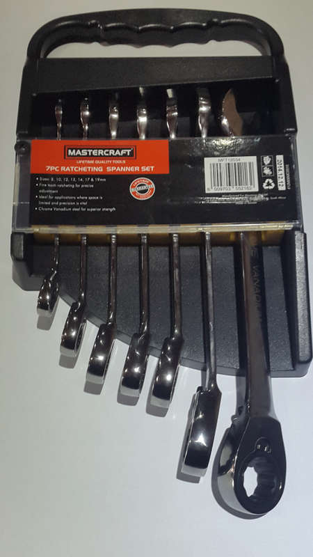 Ratcheting Spanners Set (7pc Mastercraft)