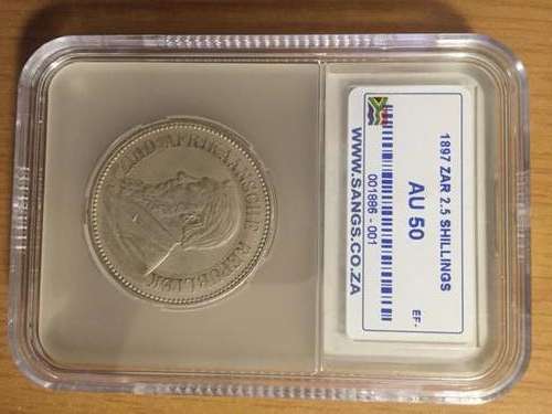 SCARCE 1897 2.5 Shillings AU50