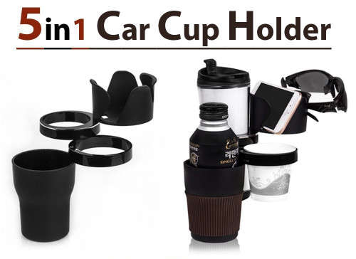 Chaane Auto 5 In 1 Multi Car Cup Holder Phone Glasses Versatile Storage Locker