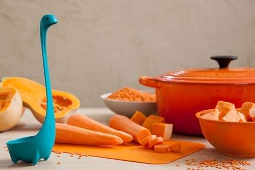 Loch Soup Ladle Upright Ness Monster Design Bar Blue Kitchen Supplies