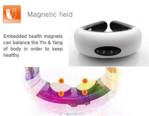 NEW magnetic Therapy Neck Massager with Electronic Pulse and Heated Pads
