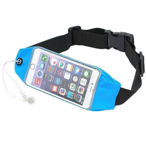 Running belt with smartphone pocket
