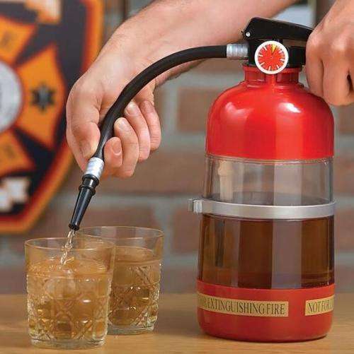 Creative wine beer machine hand-pressure fire extinguisher fun filled bar drinking game party toys G