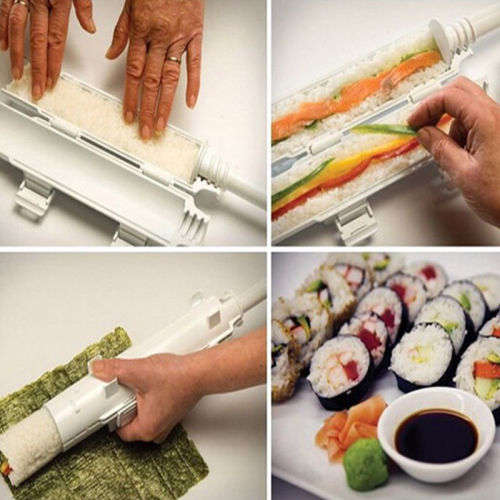 Perfect Sushi Roll Maker Kit Sushezi Rice Roller Mold Mould Chef Kitchen DIY Set