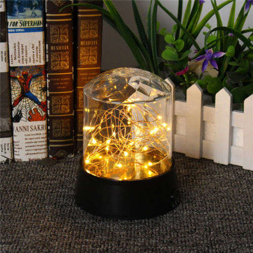 LED Fire Tree Silver Flower Star Master Bedroom Night Light Party Disco Lamp