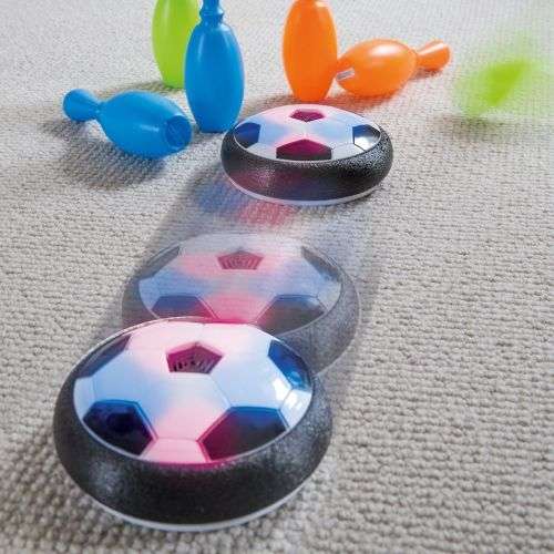 LED Air Power Soccer Football Disk Hover Glide Float Disc Fun Children Game Toys