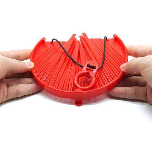 Hot Red Large Expandable Strainer Just Lock On & Strain Better Strainer Easily