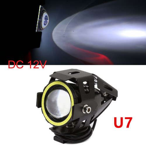 U7  30W LED 3 Wire Motorcycle Headlight Flashing Sport Light Spotlight
