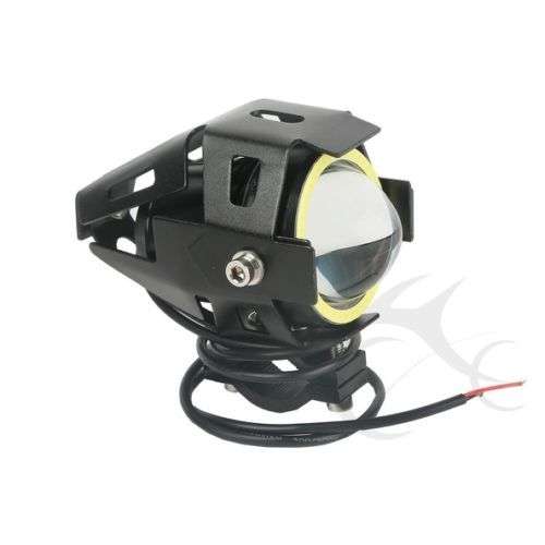 U7  30W LED 3 Wire Motorcycle Headlight Flashing Sport Light Spotlight